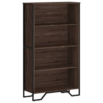  Bookcase Brown Oak 80x31x137.5 cm Engineered Wood