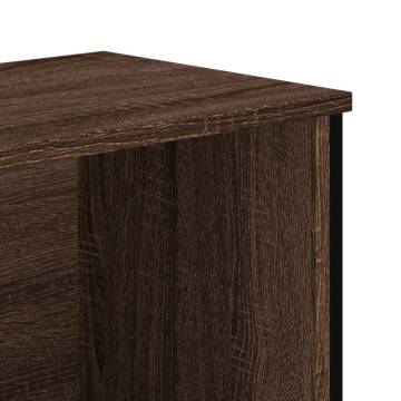  Bookcase Brown Oak 80x31x137.5 cm Engineered Wood