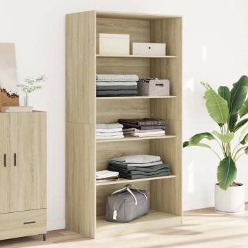  Wardrobe Sonoma Oak 100x50x200 cm Engineered Wood