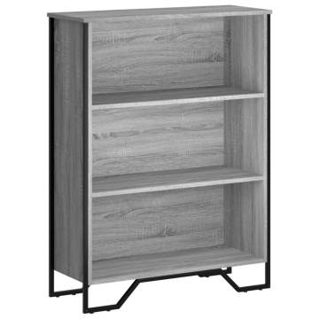  Bookcase Grey Sonoma 80x31x106 cm Engineered Wood