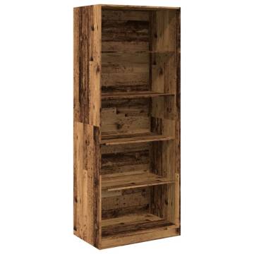  Wardrobe Old Wood 80x50x200 cm Engineered Wood