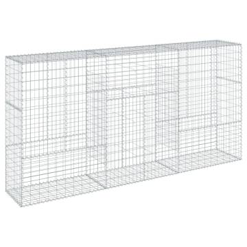  Gabion Basket with Cover 300x50x150 cm Galvanised Iron