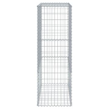  Gabion Basket with Cover 300x50x150 cm Galvanised Iron