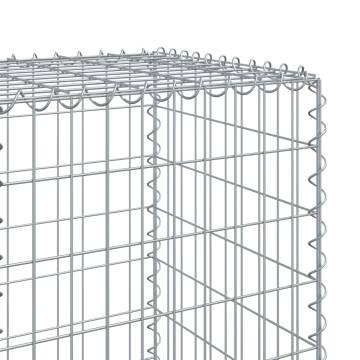  Gabion Basket with Cover 300x50x150 cm Galvanised Iron