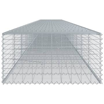  Gabion Basket with Cover 1200x100x50 cm Galvanised Iron