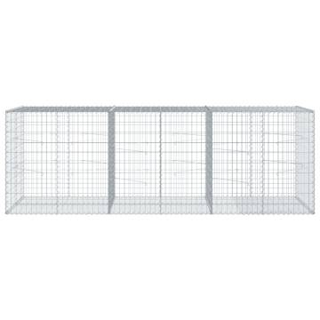  Gabion Basket with Cover 300x100x100 cm Galvanised Iron