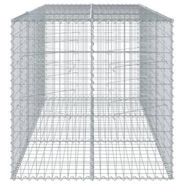  Gabion Basket with Cover 300x100x100 cm Galvanised Iron