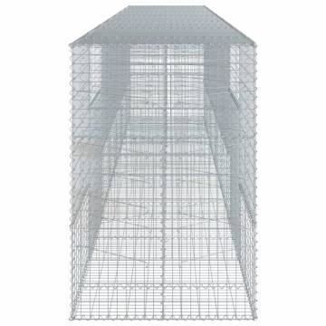  Gabion Basket with Cover 700x100x150 cm Galvanised Iron