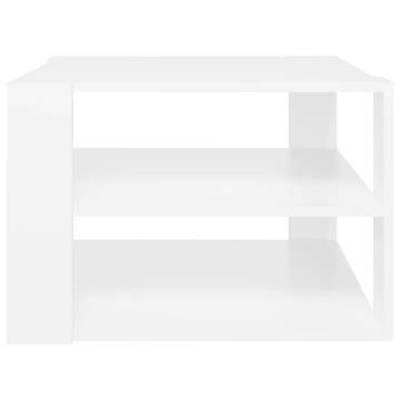  Coffee Table White 60x60x40 cm Engineered Wood