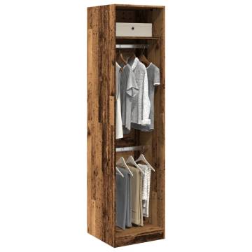  Wardrobe Old Wood 50x50x200 cm Engineered Wood