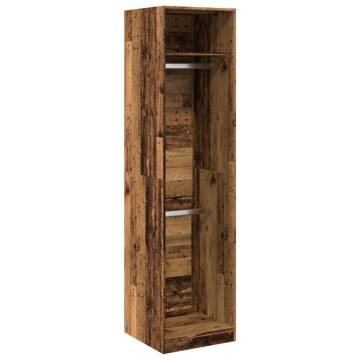  Wardrobe Old Wood 50x50x200 cm Engineered Wood