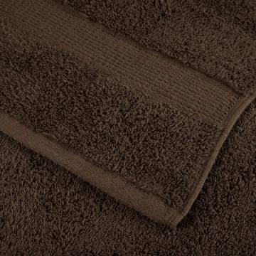  Premium Towels SOLUND 2pcs Brown 100x200cm 600gsm