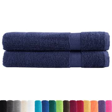  Premium Sauna Towels SOLUND 2pcs Navy Blue 80x200cm 600gsm