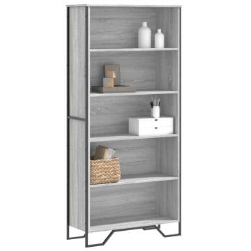  Book Cabinet Grey Sonoma 80x31x169 cm Engineered wood