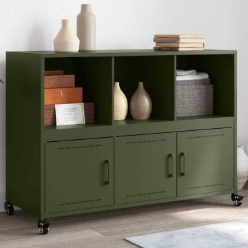  Sideboard Olive Green 100.5x39x72 cm Cold-rolled Steel