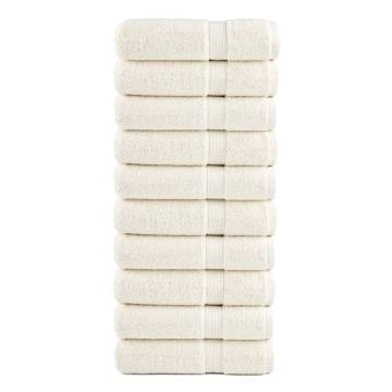  Premium Shower Towels SOLUND 10 pcs Cream 70x140 cm 600 gsm