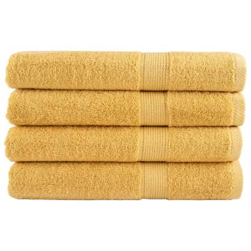  Premium Sauna Towels SOLUND 4pcs Gold 80x200cm 600gsm