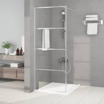  Walk-in Shower Wall Silver 80x195 cm Clear ESG Glass