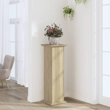  Plant Stand Sonoma Oak 33x33x100 cm Engineered Wood