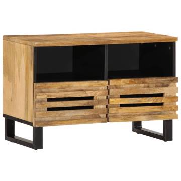  TV Cabinet 70x34x46 cm Solid Wood Rough Mango