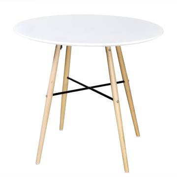  Dining Table MDF Round White