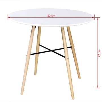  Dining Table MDF Round White