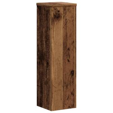  Plant Stand 2pcs Old Wood 17x17x60 cm Engineered Wood