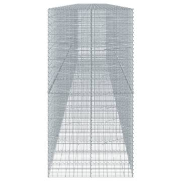  Gabion Basket with Cover 1150x100x200 cm Galvanised Iron