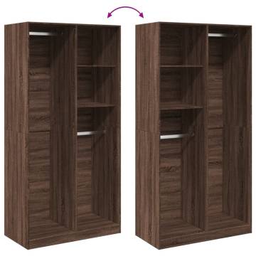  Wardrobe Brown Oak 100x50x200 cm Engineered Wood