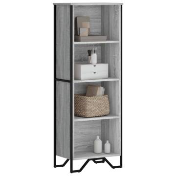  Bookcase Grey Sonoma 50x31x137.5 cm Engineered Wood