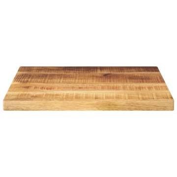  Table Top 60x60x2.5 cm Square Solid Wood Rough Mango