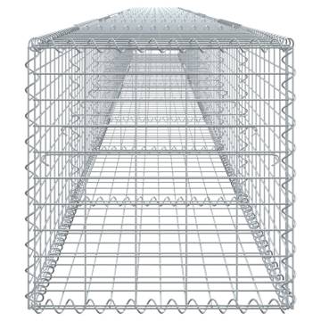  Gabion Basket with Cover 900x50x50 cm Galvanised Iron