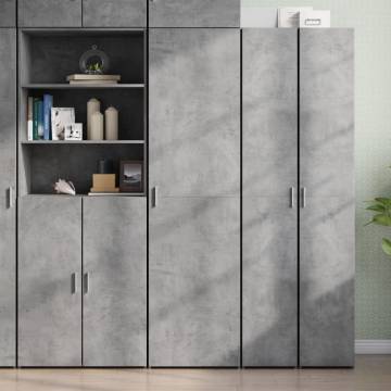  Highboard Concrete Grey 50x42.5x185 cm Engineered Wood