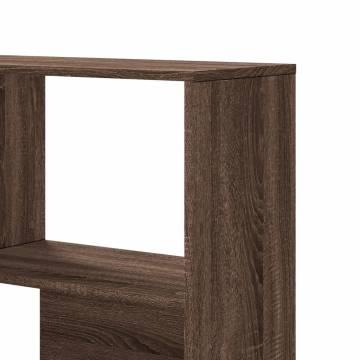  Corner Bookcase 4-Tier Brown Oak 85x85x140 cm Engineered Wood