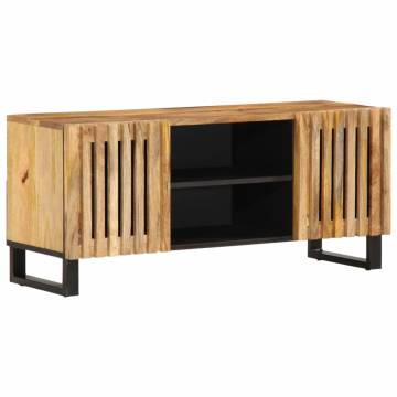  TV Cabinet 105x34x46 cm Solid Wood Rough Mango