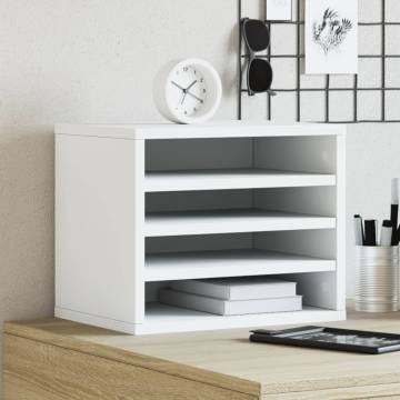  Desk Organiser White 36x26x29.5 cm Engineered wood