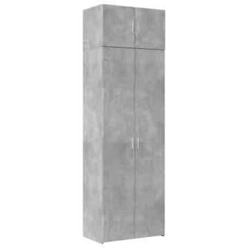  Storage Cabinet Concrete Grey 70x42.5x225 cm Engineered Wood