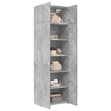  Storage Cabinet Concrete Grey 70x42.5x225 cm Engineered Wood