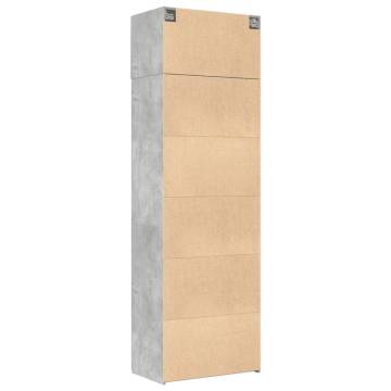  Storage Cabinet Concrete Grey 70x42.5x225 cm Engineered Wood