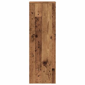  Plant Stands 2 pcs Old Wood 33x33x100 cm Engineered Wood