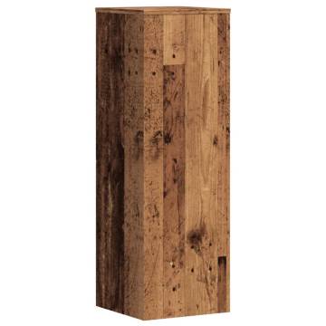  Plant Stands 2 pcs Old Wood 33x33x100 cm Engineered Wood