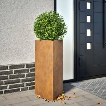  Garden Planter Triangular 40x34.5x70 cm Corten Steel