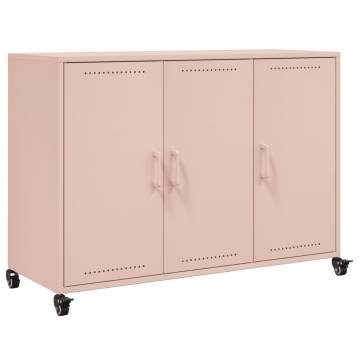  Sideboard Pink 100.5x39x72 cm Cold-rolled Steel