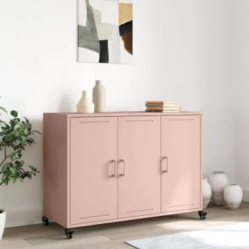  Sideboard Pink 100.5x39x72 cm Cold-rolled Steel