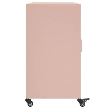  Sideboard Pink 100.5x39x72 cm Cold-rolled Steel