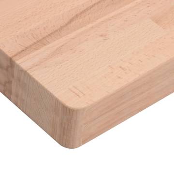 Table Top 40x40x4 cm Square Solid Wood Beech