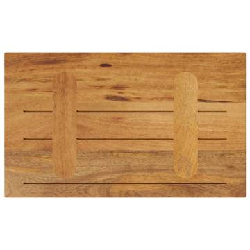  Table Top 60x40x3.8 cm Rectangular Solid Wood Mango