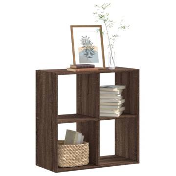  Bookcase Brown Oak 68.5x32x68.5 cm Engineered Wood