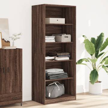  Wardrobe Brown Oak 80x50x200 cm Engineered Wood