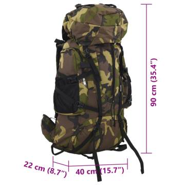  Hiking Backpack Green Camouflage 100 L Oxford Fabric